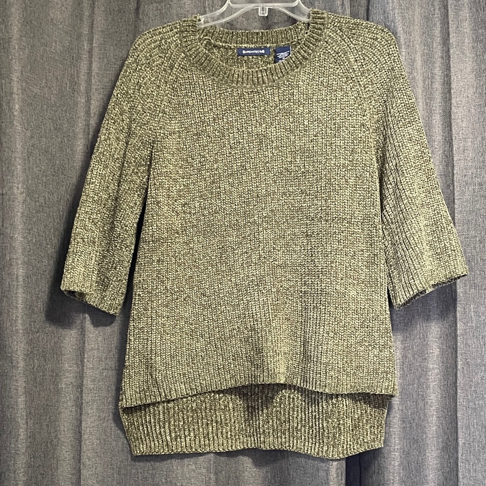 Architect Olive Marled Scoop Knit Sweater